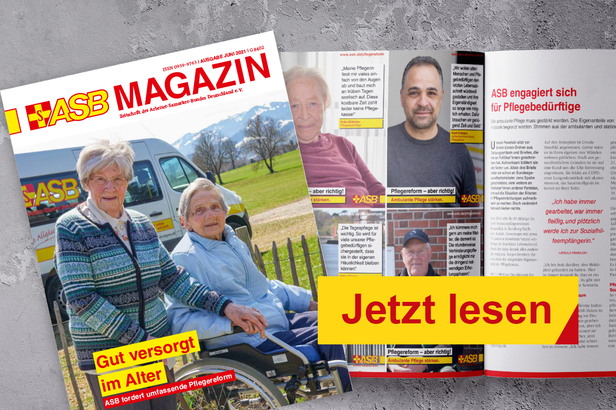 Das ASB-Magazin ist da: Die Pflege im Mittelpunkt