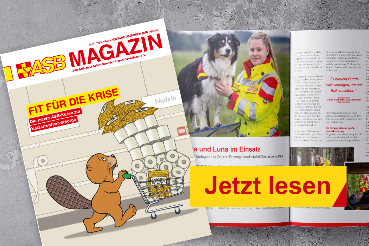 Die Dezemberausgabe des ASB Magazins ist erschienen