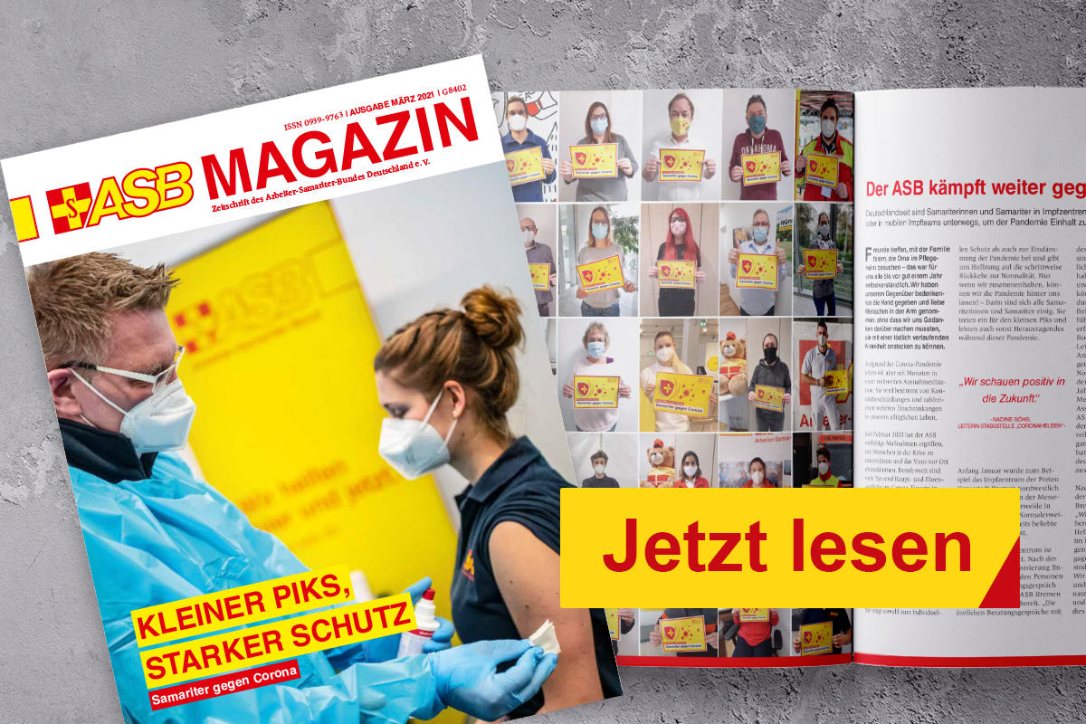 Die Frühlingsausgabe des ASB-Magazins ist da: Kleiner Piks - starker Schutz!